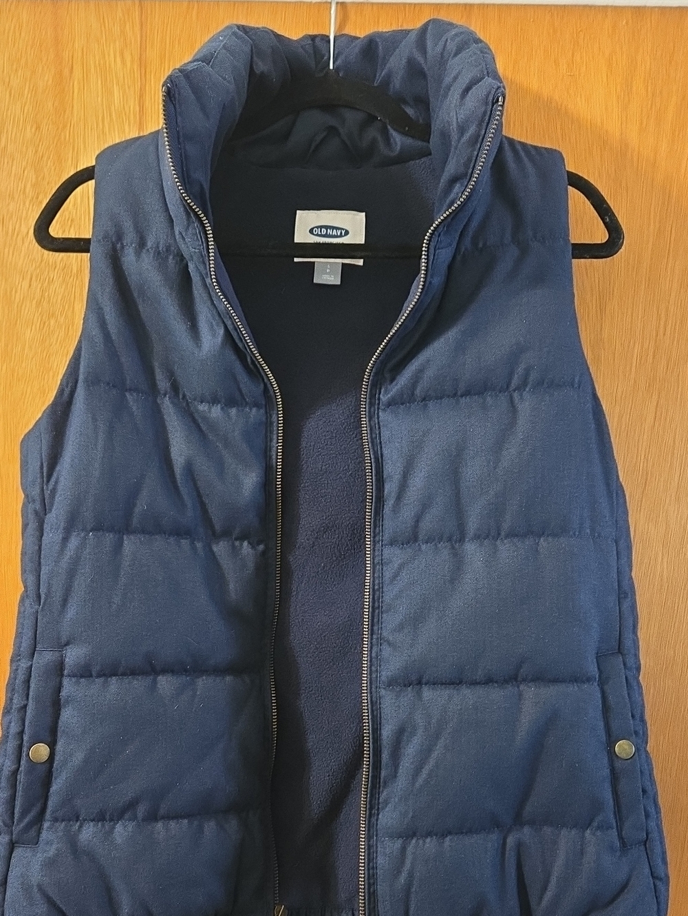 Old Navy Dark Blue Quilted Puffer Vest
